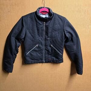 Rare Nike Women's Motorcycle Jacket Black Size XS Vintage